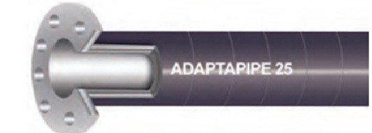 Adaptapipe® 25. 1/4¨de espesor de tubo Manguera para manejo de materiales abrasivos